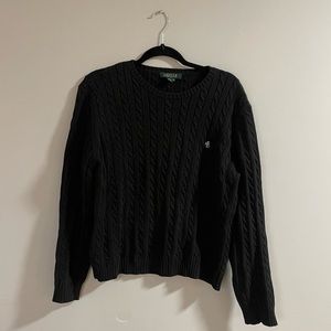 Black Ralph Lauren Cable Knit Sweater